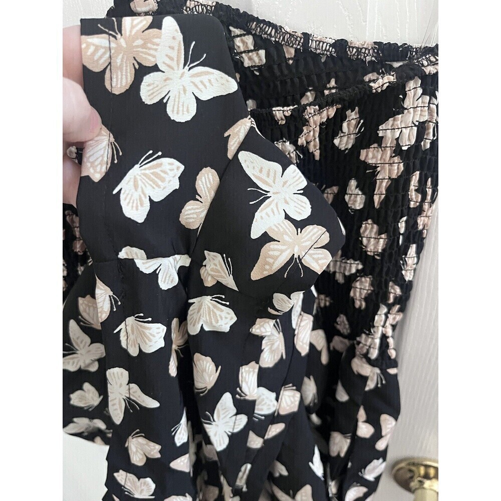 Lily rose juniors small Romper Butterfly Black Shorts Halter - Picture 3 of 7